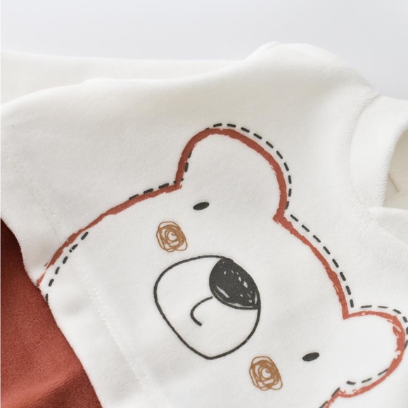 Teddy Velvet Footed Romper/ Organic Cotton. - Picture 6 of 6